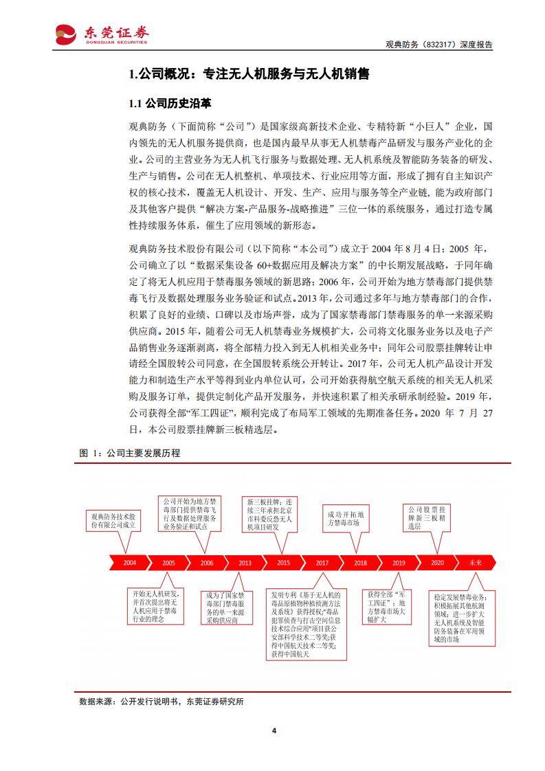 观典防务-深度报告：无人机禁毒领域龙头，军工市场拓展可期-210906.pdf 第4页