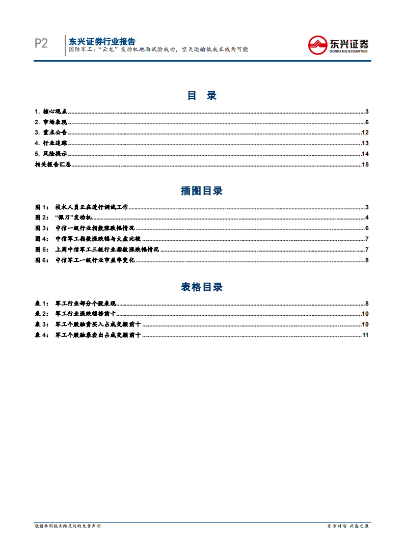 国防军工行业：&ldquo;云龙&rdquo;发动机地面试验成功，空天运输低成本成为可能-210426.pdf 第2页