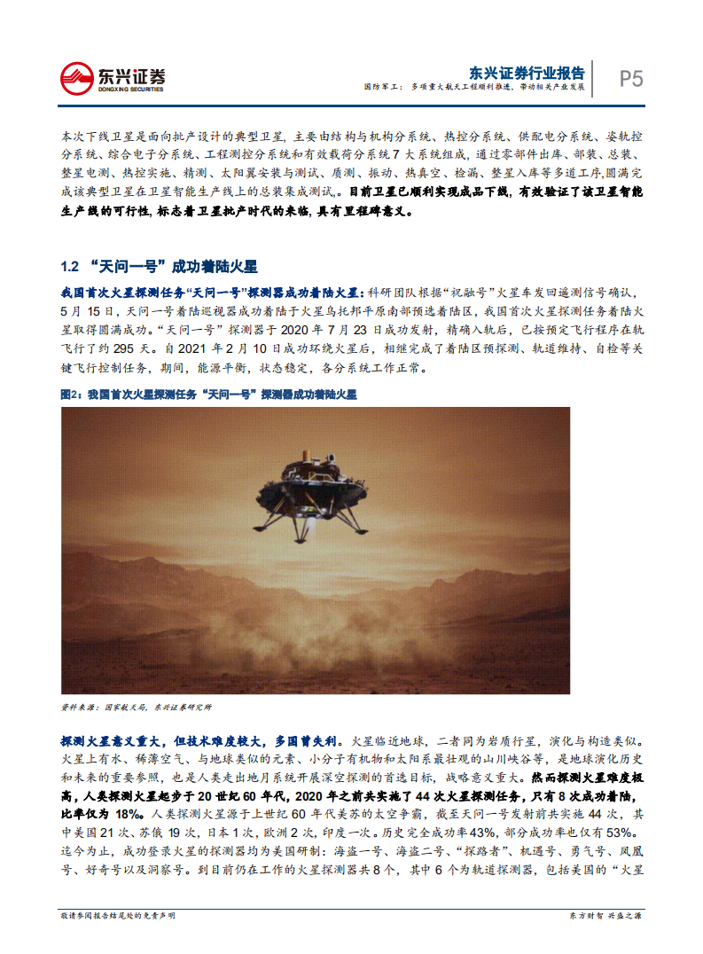 国防军工行业：多项重大航天工程顺利推进，带动相关产业发展-210517.pdf 第5页