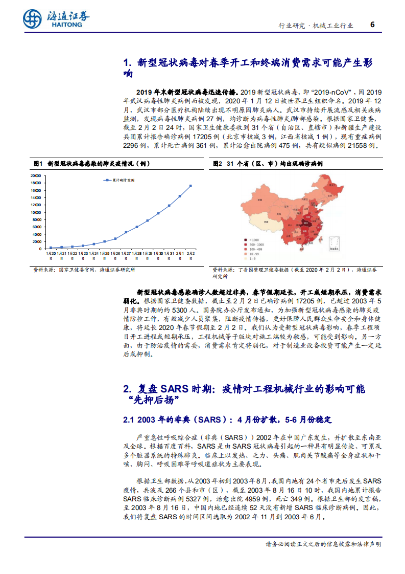 机械工业行业深度报告：从SARS疫情复盘看新型冠状病毒肺炎对机械行业的影响-200206.pdf 第6页