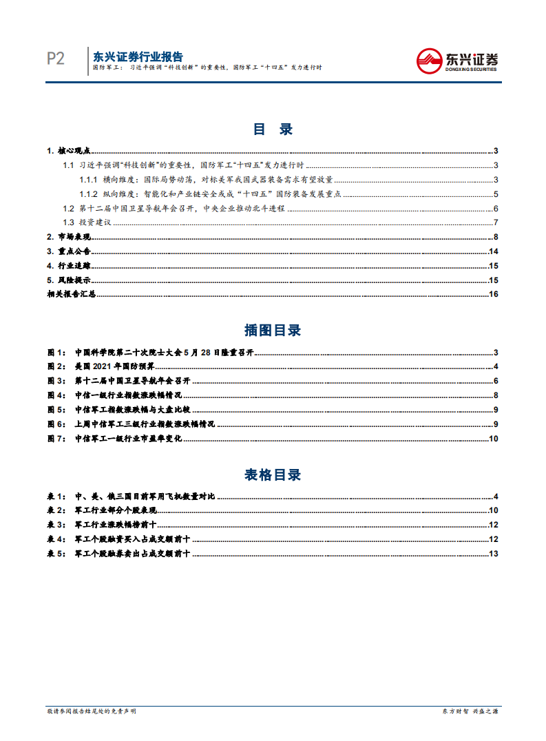 国防军工行业：习近平强调&ldquo;科技创新&rdquo;的重要性，国防军工&ldquo;十四五&rdquo;发力进行时-210531.pdf 第2页