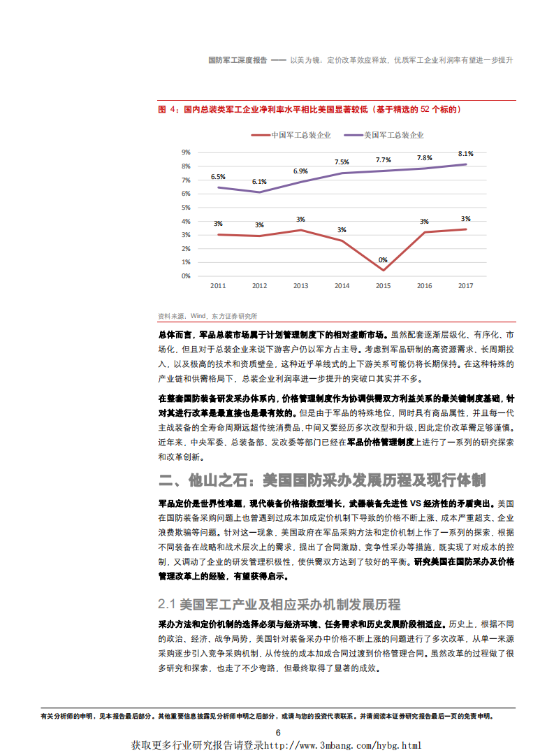 国防军工行业：以美为镜，定价改革效应释放，优质军工企业利润率有望进一步提升-190225.pdf 第6页
