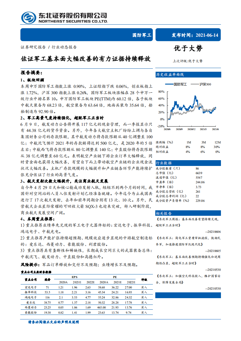 国防军工行业：佐证军工基本面大幅改善的有力证据持续释放-210614.pdf 第1页