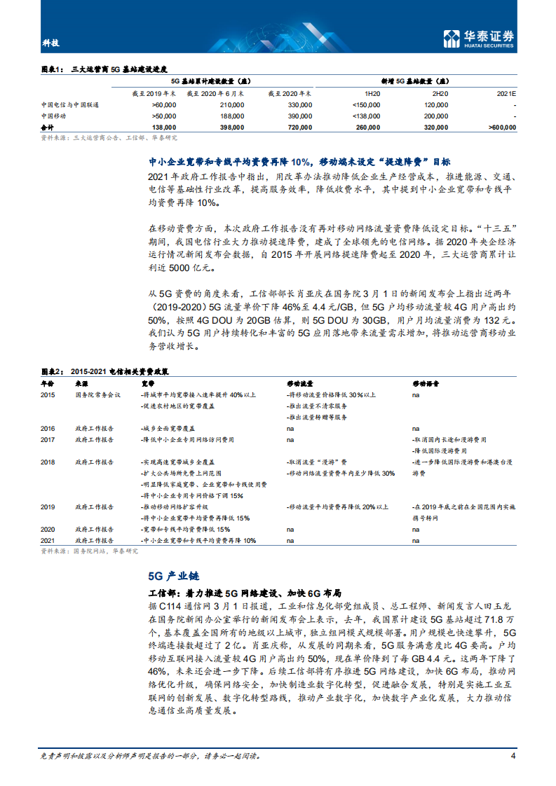 通信行业： 科技布局&ldquo;十四五&rdquo;，加大5G网络建设-210307.pdf 第4页