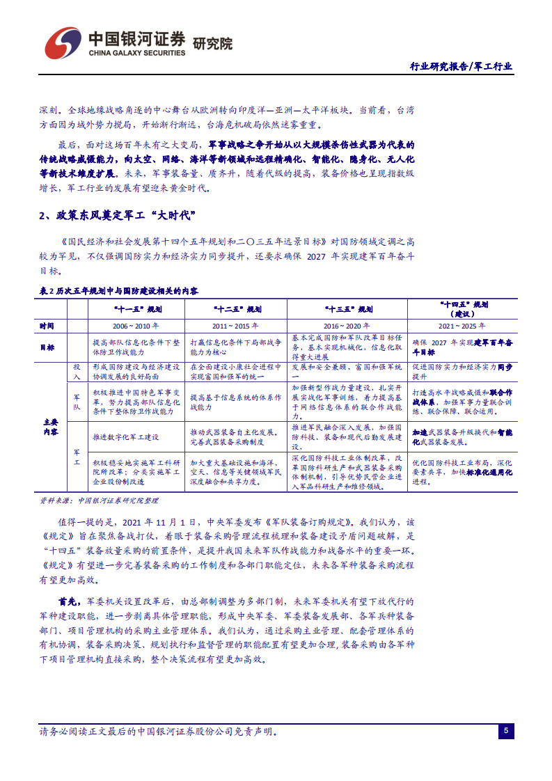 国防军工行业2022年投资策略：三链共筑强引擎，今年花胜去年红-211217.pdf 第6页