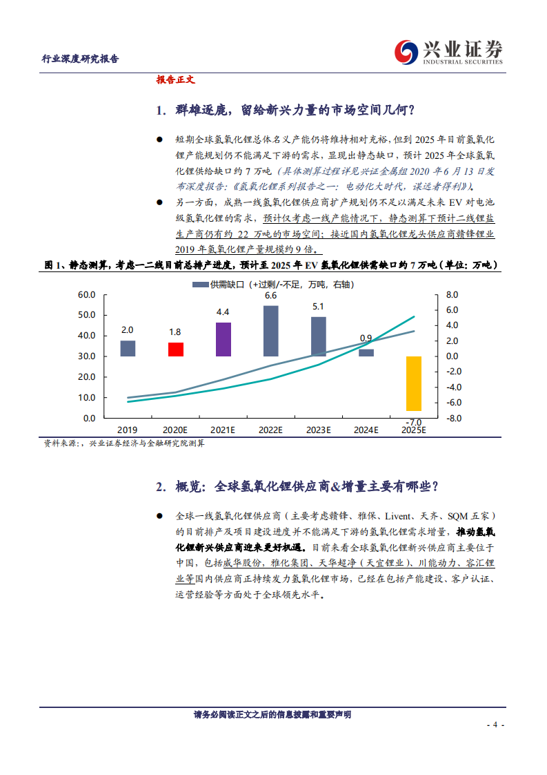 金属非金属新材料行业氢氧化锂系列报告之三：新兴力量，谁将率先突出重围？-20200811.pdf 第4页