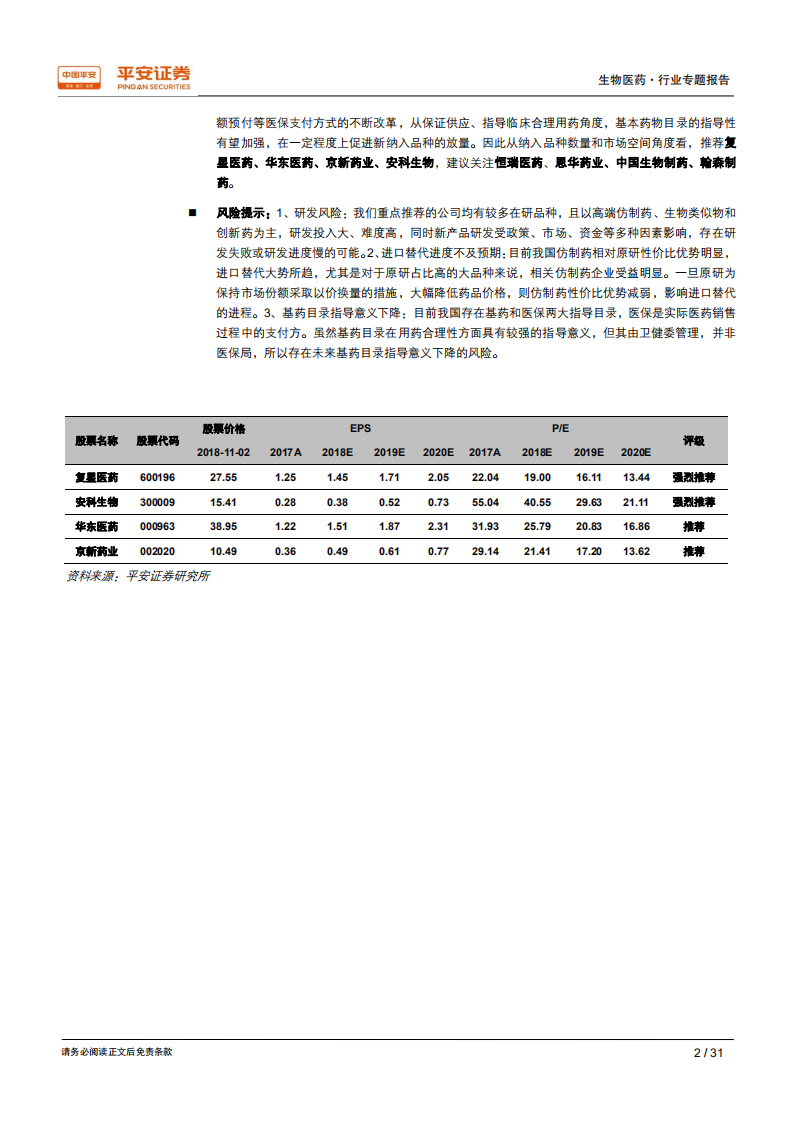 生物医药行业专题报告：基药定义与国际接轨，新增西药市场规模近1500亿-181104.pdf 第2页