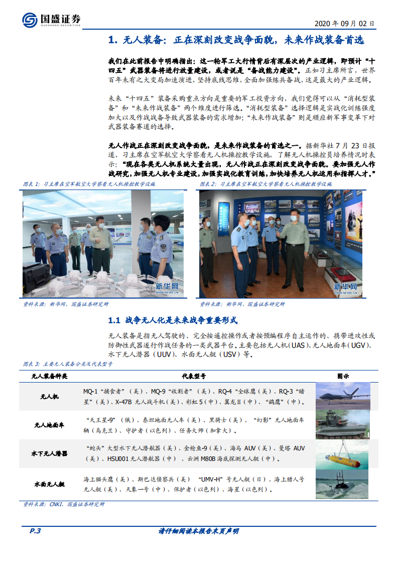 国防军工行业专题研究：无人装备，未来作战装备首选，无人装备大有可为-20200902.pdf 第3页
