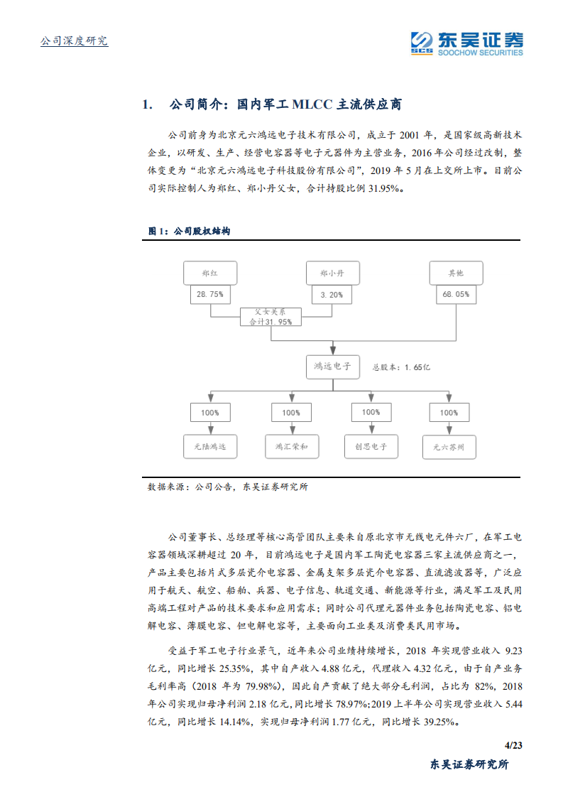 鸿远电子-高ROE军工电子白马，持续受益于行业景气-191017.pdf 第4页