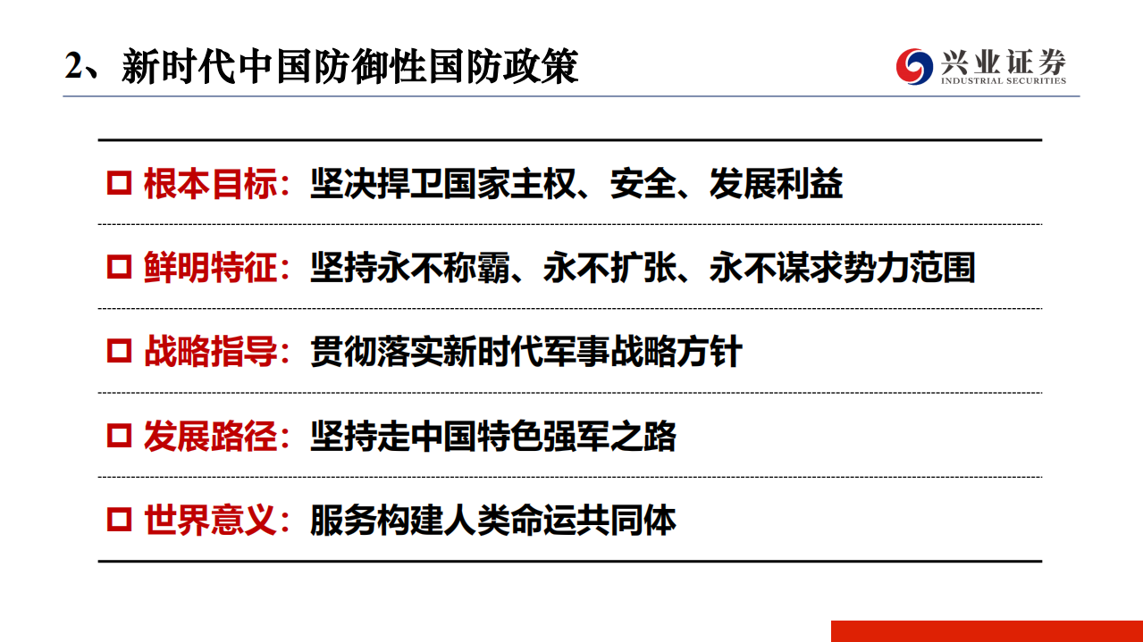 军工行业：《新时代的中国国防》白皮书摘要-190726.pdf 第6页