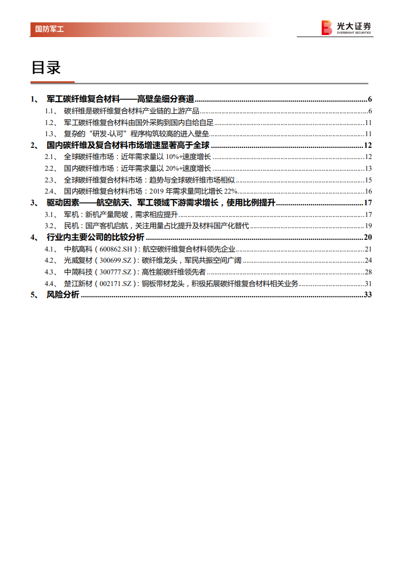 军工新材料行业深度报告一：碳纤维复合材料，确定性强赛道，航空航天应用前景广阔-20201106.pdf 第3页