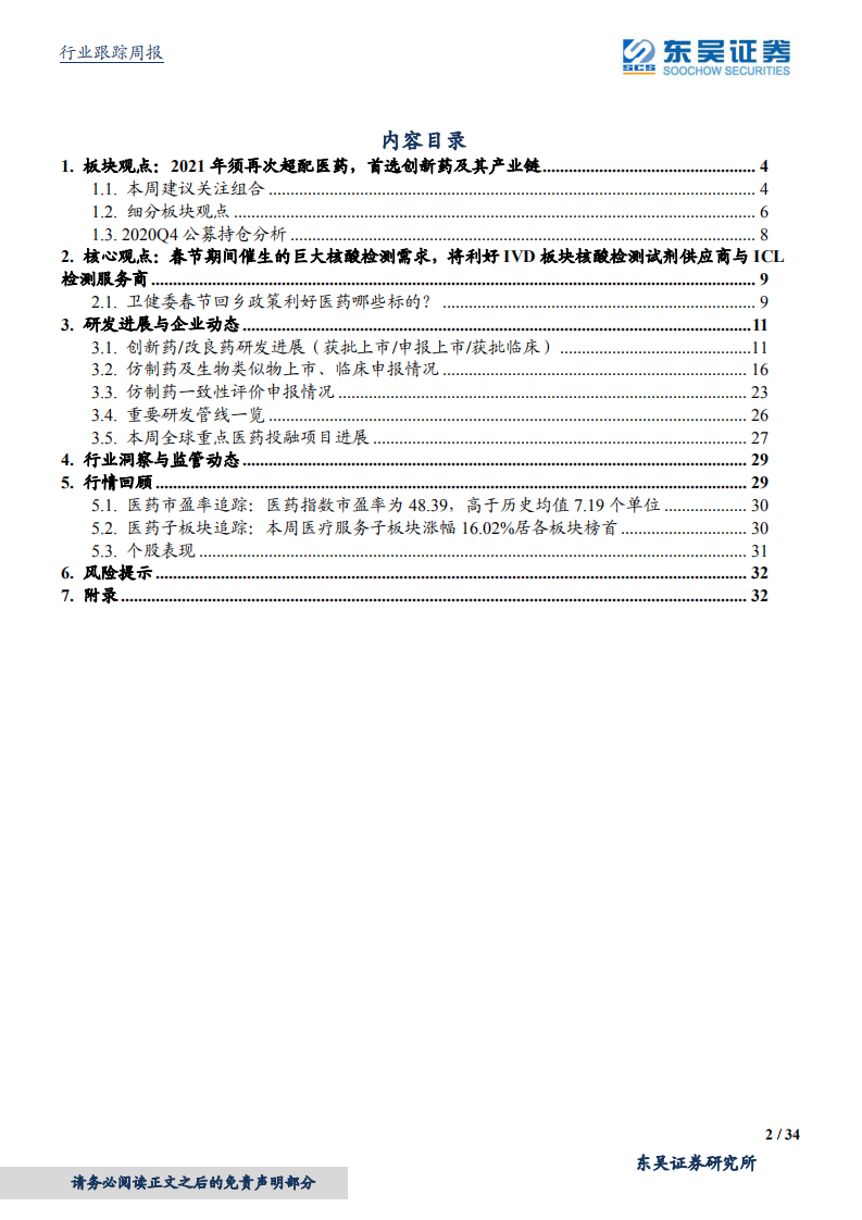 医药生物行业：2021年须再次超配医药，首选创新药及其产业链-210122.pdf 第2页