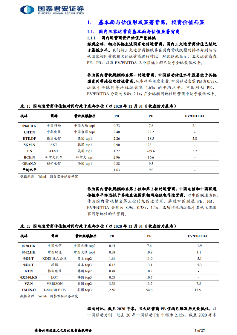 通信行业：传统业务企稳叠加二次转型，基建中军价值回归-210305.pdf 第3页