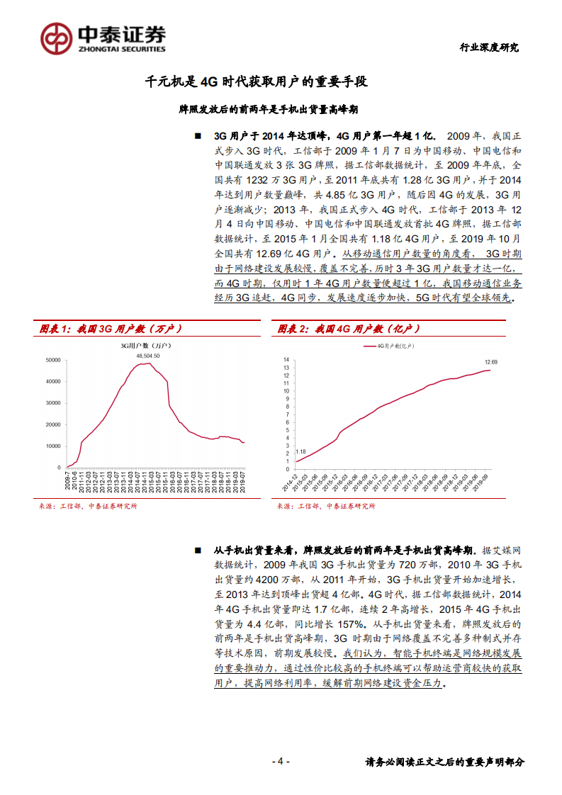 通信行业：从 4G 迁移历史判断 5G 手机发展爆发点-191125.pdf 第4页