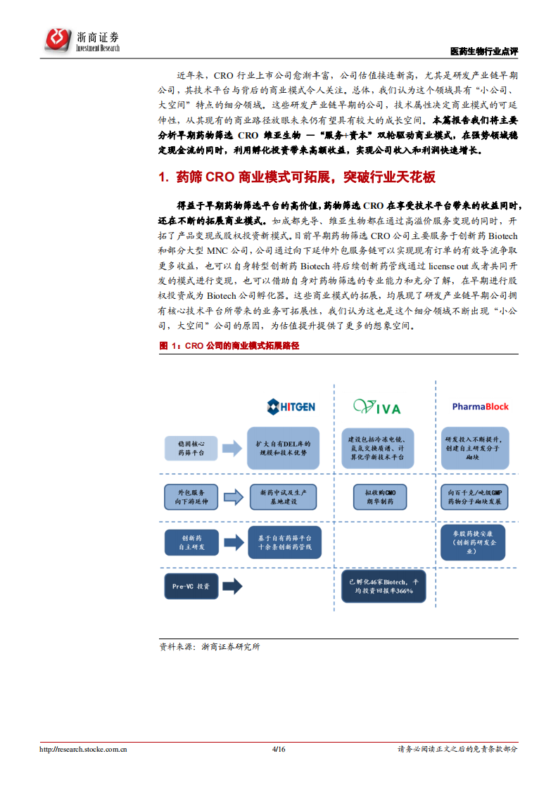医药生物行业：从维亚生物看研发产业链早期公司商业模式，&ldquo;服务延伸+投资孵化&rdquo;，药筛公司突破CXO天花板-20200804.pdf 第4页