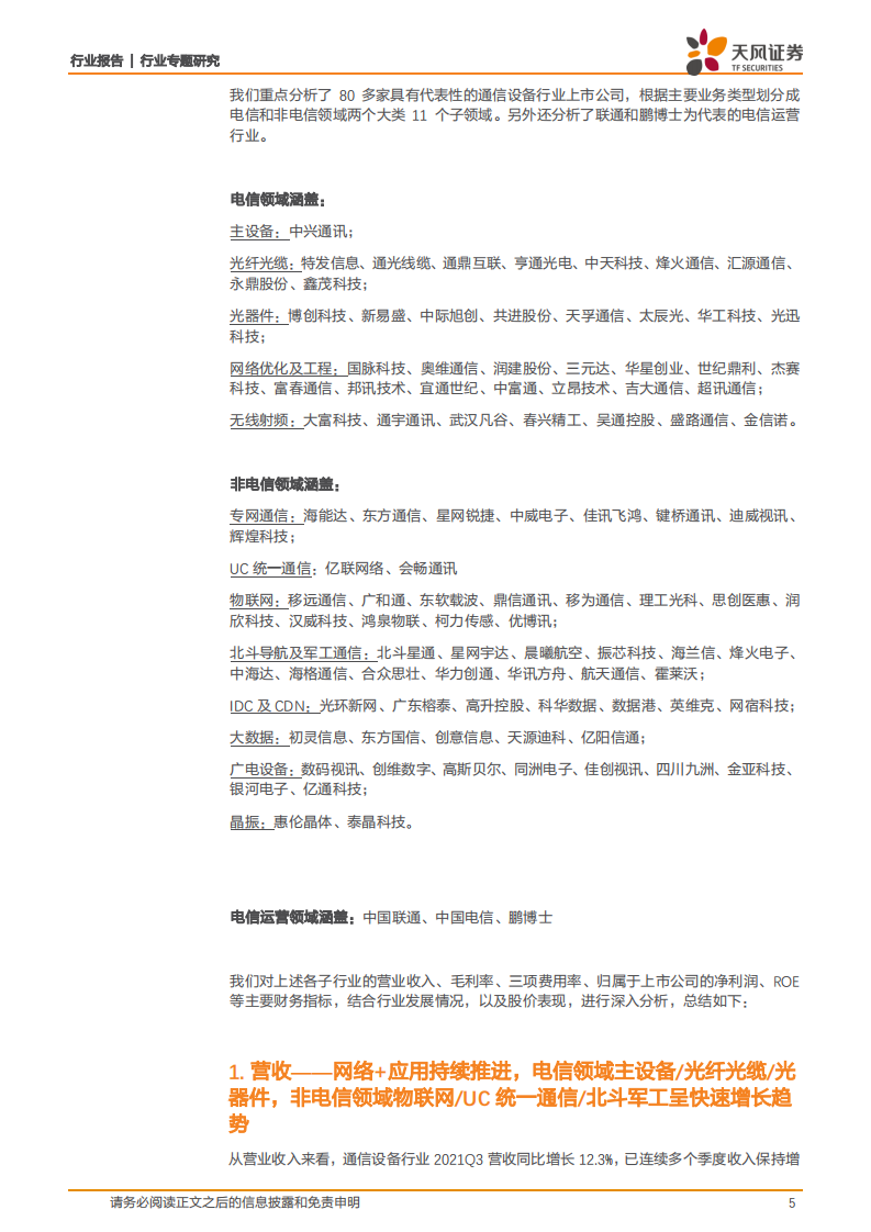 通信行业：供应链影响逐步消退，精选穿越周期&高景气细分领域投资机会-211117.pdf 第5页