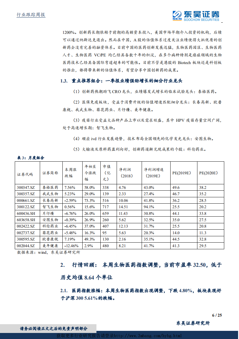 医药生物行业：基金医药持仓比例11.3%，较2018年略有提升，建议积极关注有业绩保障的公司-190428.pdf 第6页