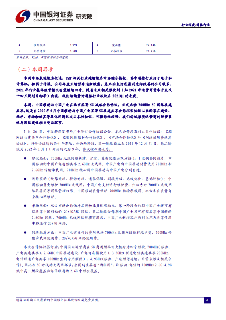 通信行业：移动广电共建共享700MHz 5G网络，再探相关受益环节-210201.pdf 第4页
