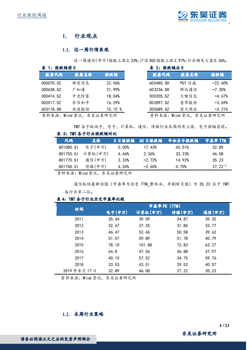 通信行业：运营商5G投资预算高于年初指引，5G建设进入全面提速期-190824.pdf 第4页