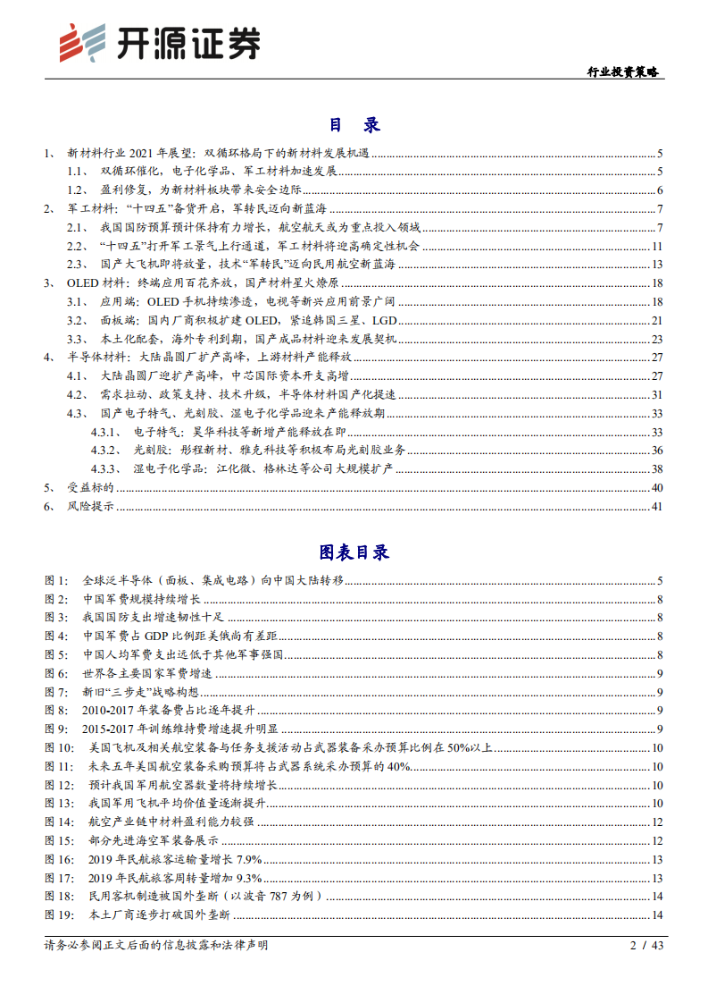 新材料行业2021年度投资策略：双循环新格局下，国产替代和军工材料迎历史性机遇-20201205.pdf 第2页