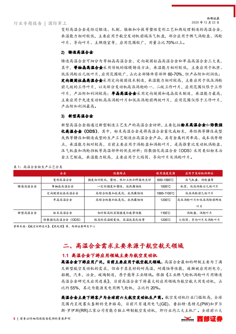 高温合金行业专题报告（一）：航空发动机国产化时代，高温合金崛起-20201222.pdf 第5页