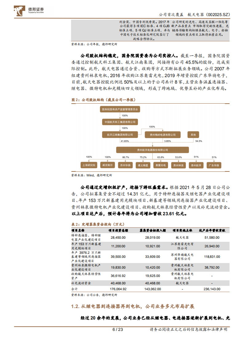 航天电器-航天连接器龙头，助力精确制导-210816.pdf 第6页