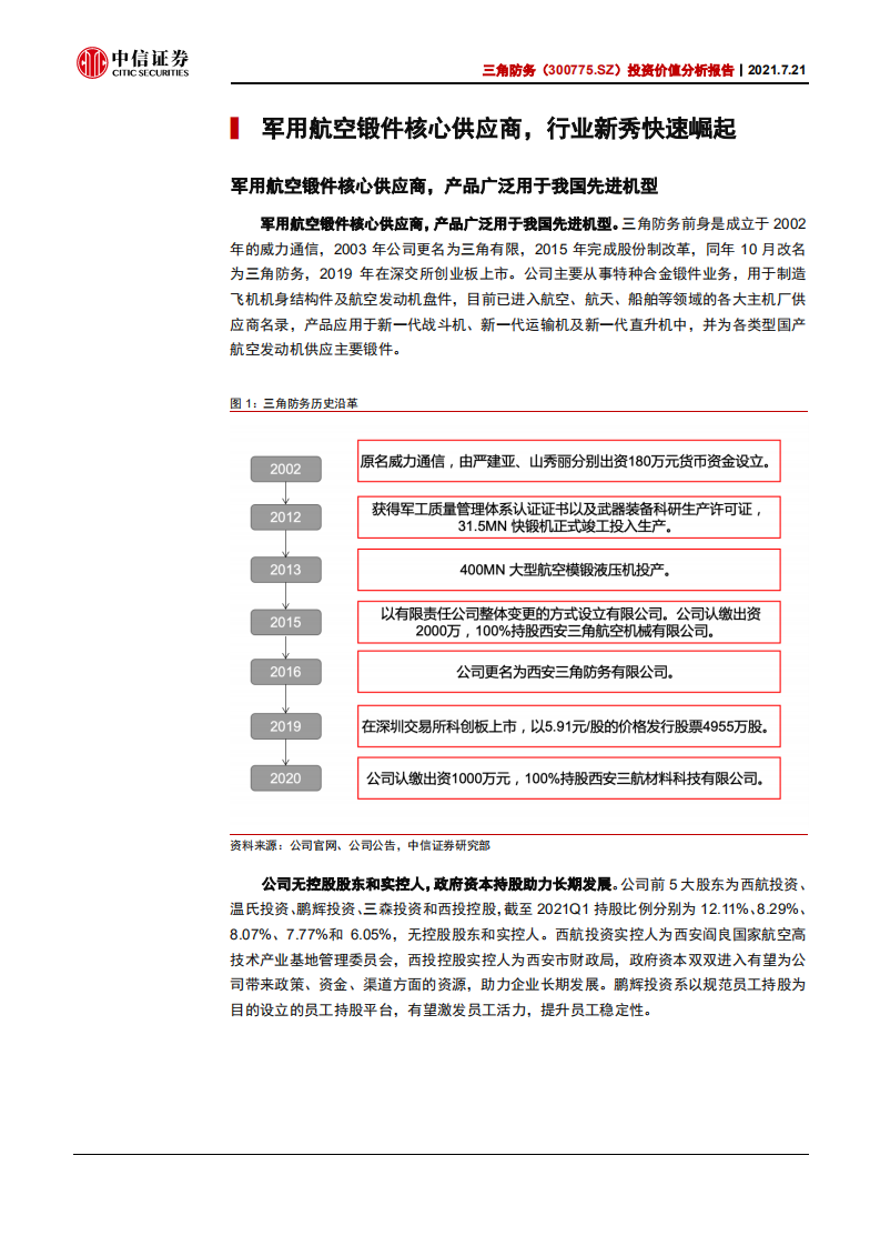 三角防务-投资价值分析报告：军用航空锻件核心供应商，料将充分受益新型号快速放量-210721.pdf 第5页