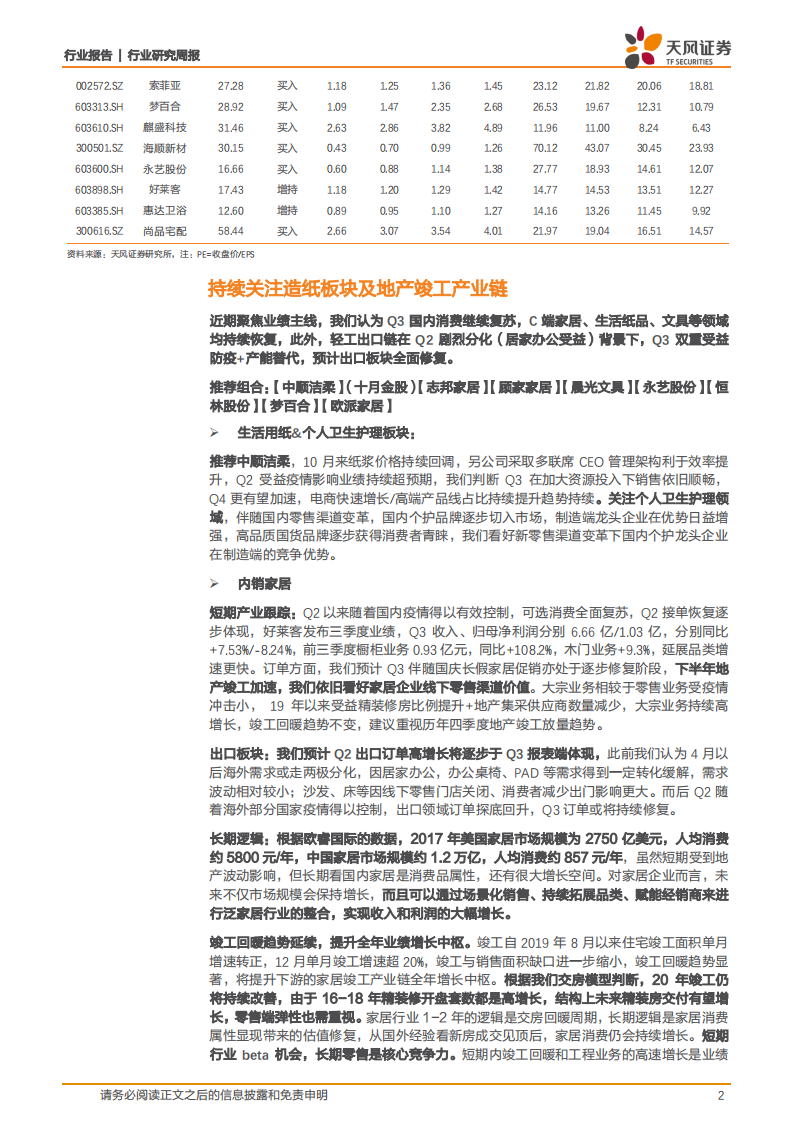 轻工制造行业，聚焦业绩主线，关注C端消费和出口修复，个人卫生护理专题（三）：个护行业市场格局-20201018.pdf 第2页