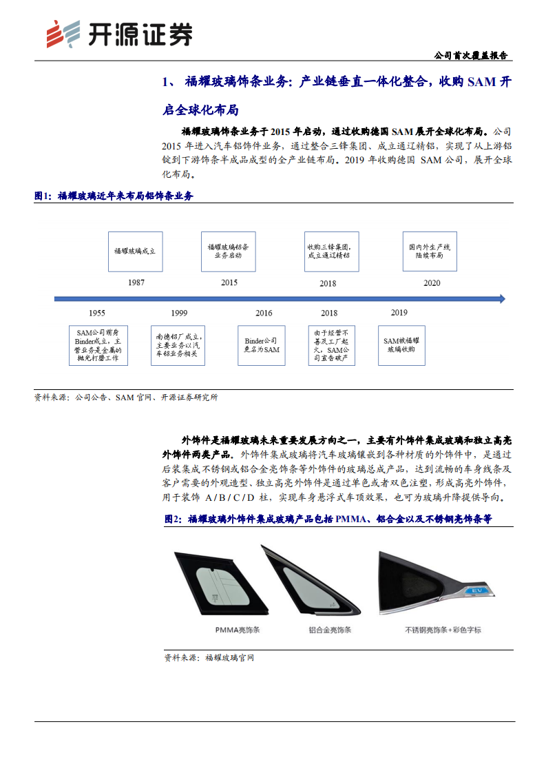 福耀玻璃-公司首次覆盖报告：饰条业务拐点将至，汽玻龙头再度起航-210708.pdf 第3页