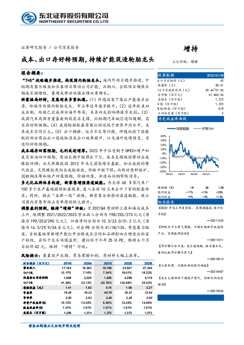 玲珑轮胎-成本、出口存好转预期，持续扩能筑造轮胎龙头-220204.pdf 第1页
