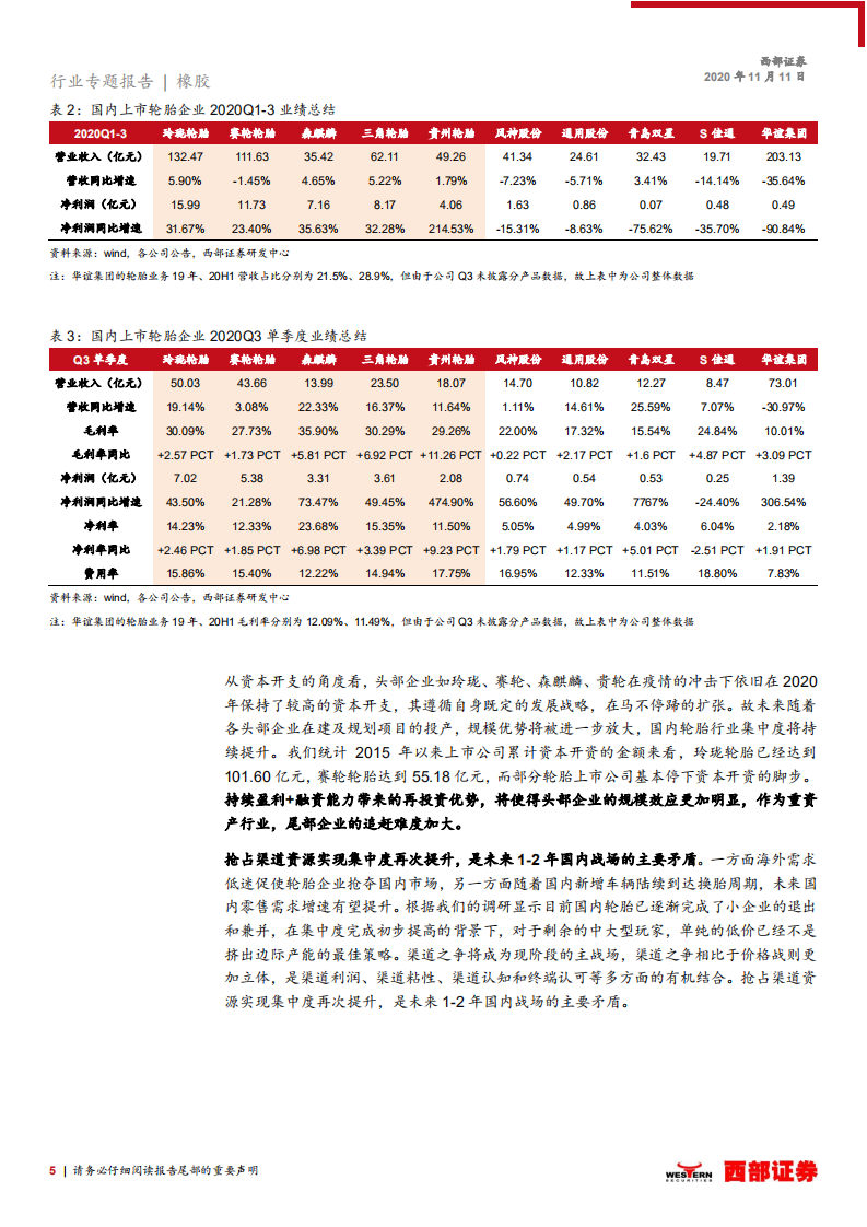 轮胎行业跟踪之三：国内轮胎行业第三季度业绩回顾-20201111.pdf 第5页