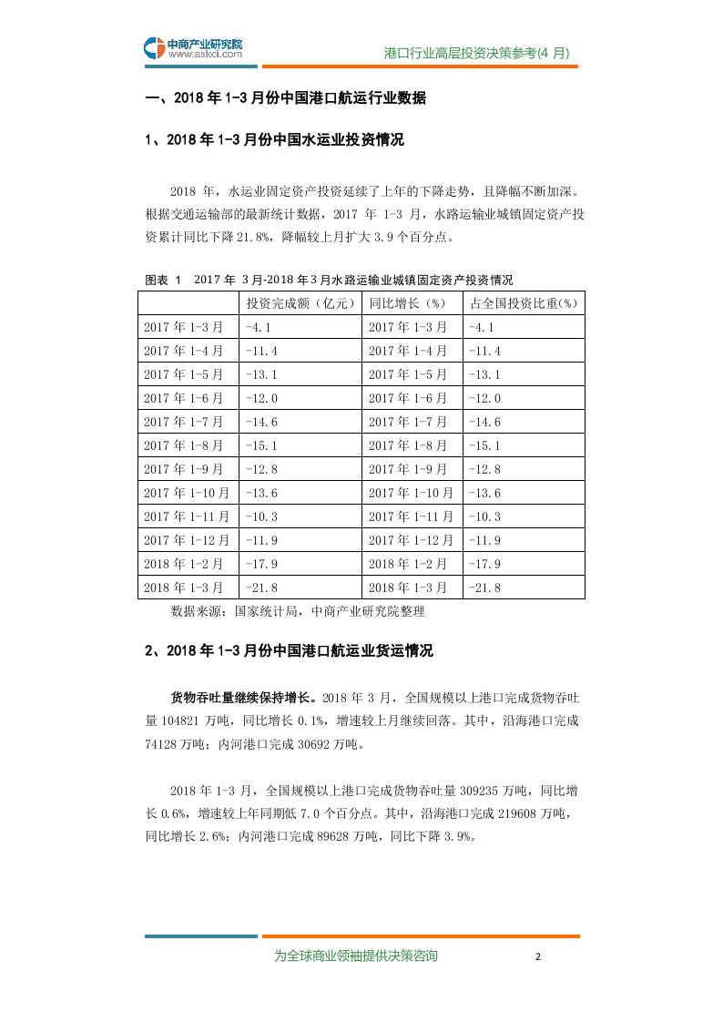 2018年4月中国港口行业高层投资决策参考.docx 第4页