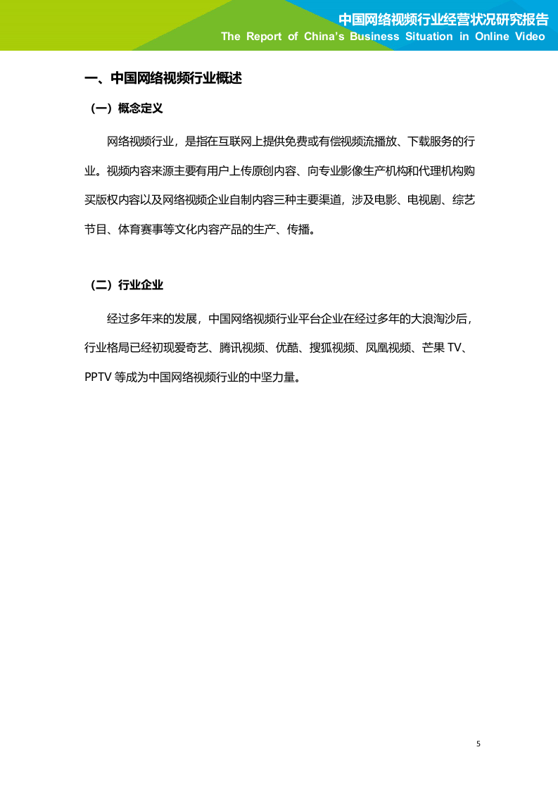 2018年中国网络视频行业经营状况研究报告.docx 第6页
