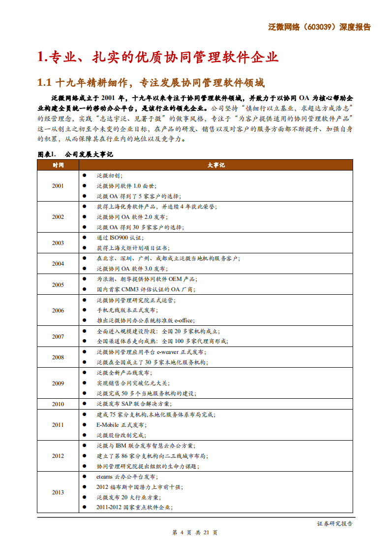 泛微网络-深度报告：深耕细作紧抓客户需求，引领OA行业创新前行-200317.pdf 第4页