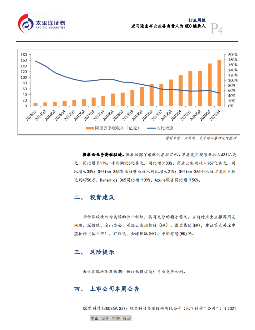 信息行业：亚马逊宣布云业务负责人为CEO继承人-210207.pdf 第4页