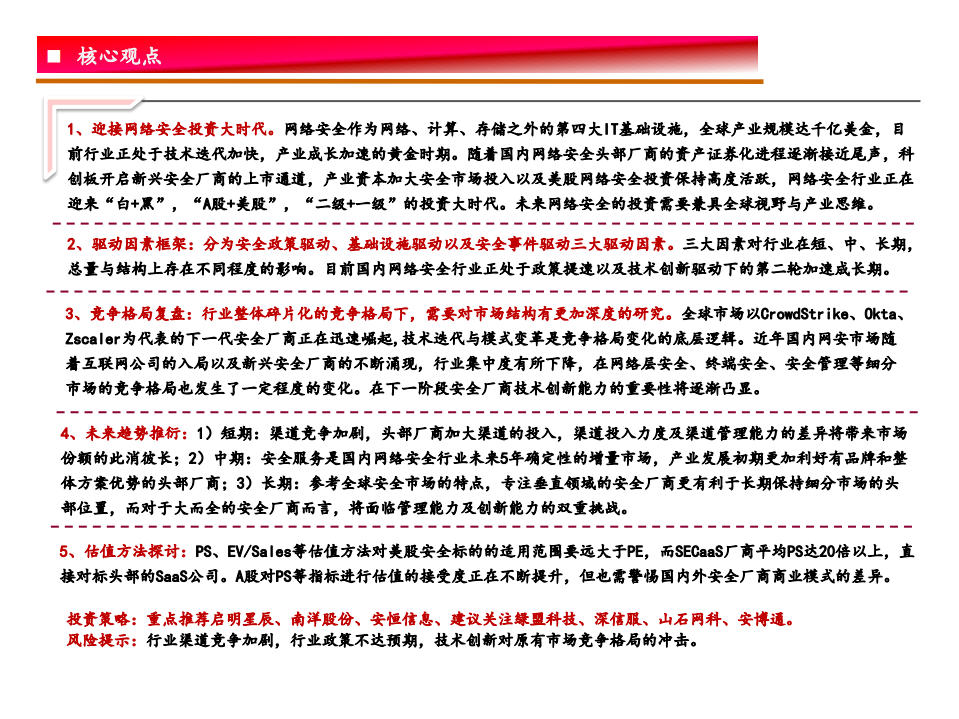 全球科技行业研究框架：网络安全研究框架-191224.pdf 第2页