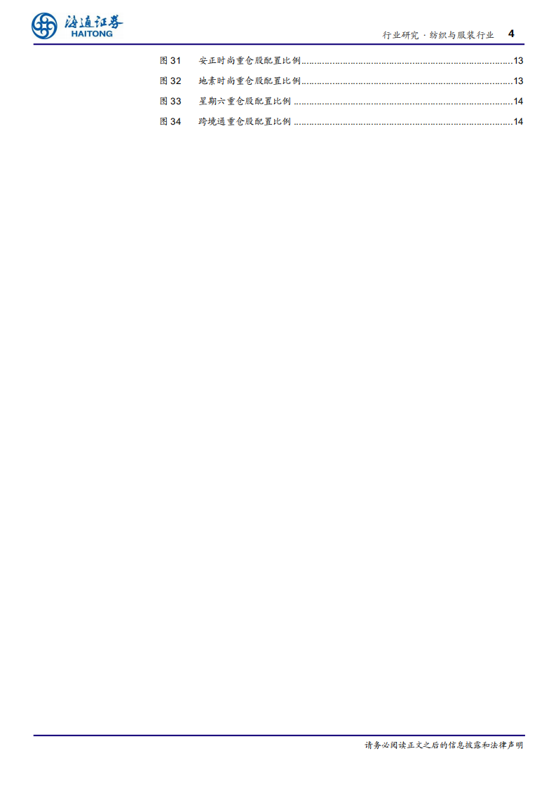 纺织与服装行业：纺服基金持仓降低，电商板块为关注度最高子行业-200425.pdf 第4页