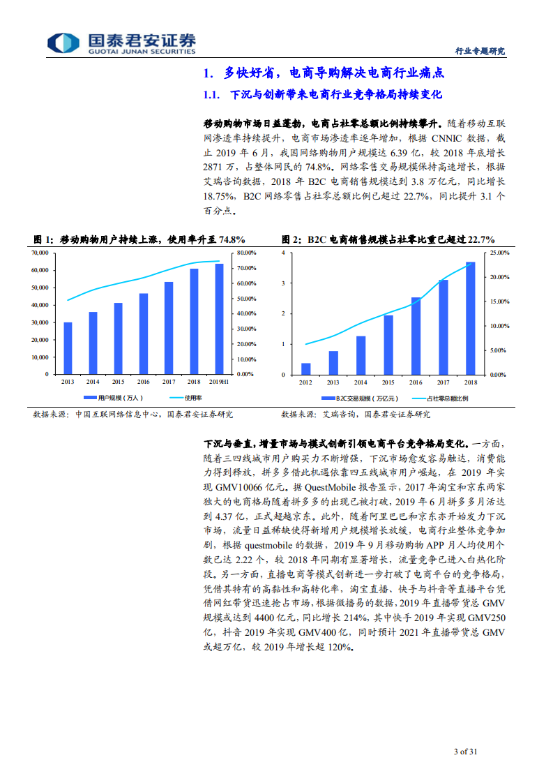 传播文化行业导购电商专题报告：连接流量与平台，依托内容和商品打造用户生态-200412.pdf 第3页