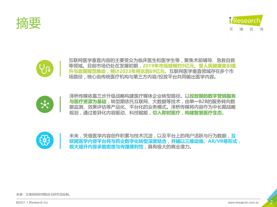 艾瑞咨询：2021年中国互联网医学垂直内容行业洞察.pdf 第2页