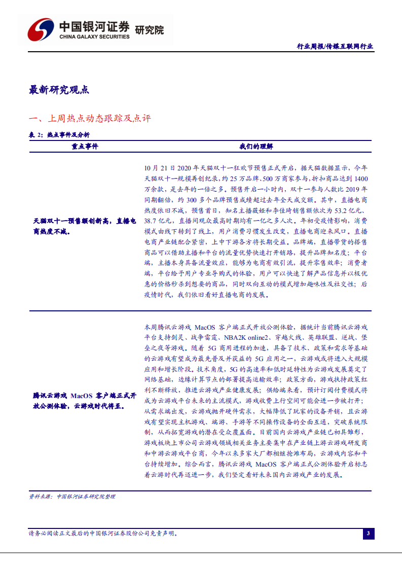 传媒互联网行业：双十一预售额再创新高，直播电商热度不减-20201025.pdf 第3页