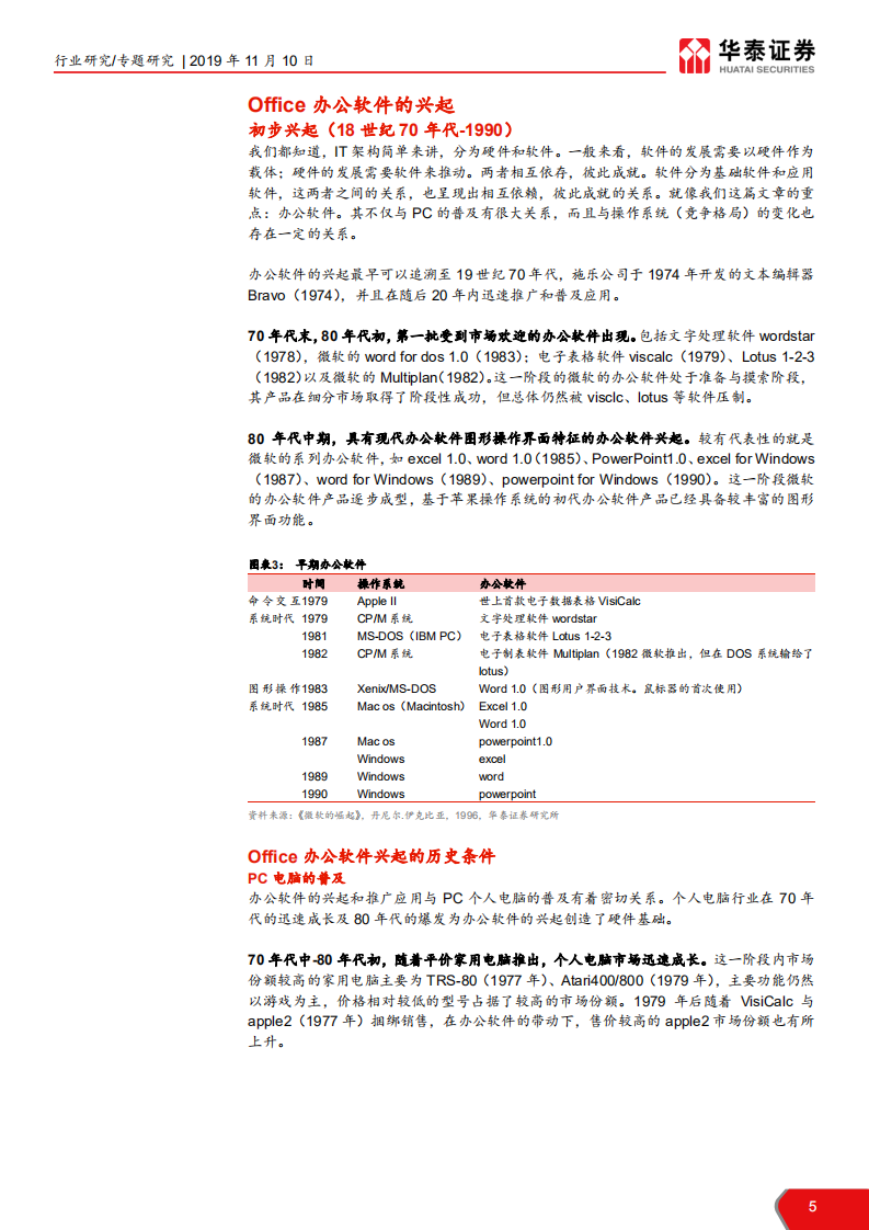 计算机软硬件行业海外产业研究：办公软件分析，从Office看办公软件发展-191110.pdf 第5页