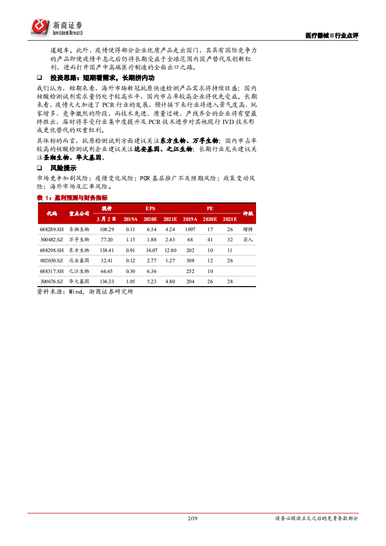 医疗器械Ⅱ行业新冠疫情与IVD行业跟踪报告：疫情拐点已现，IVD行业生变-210302.pdf 第2页