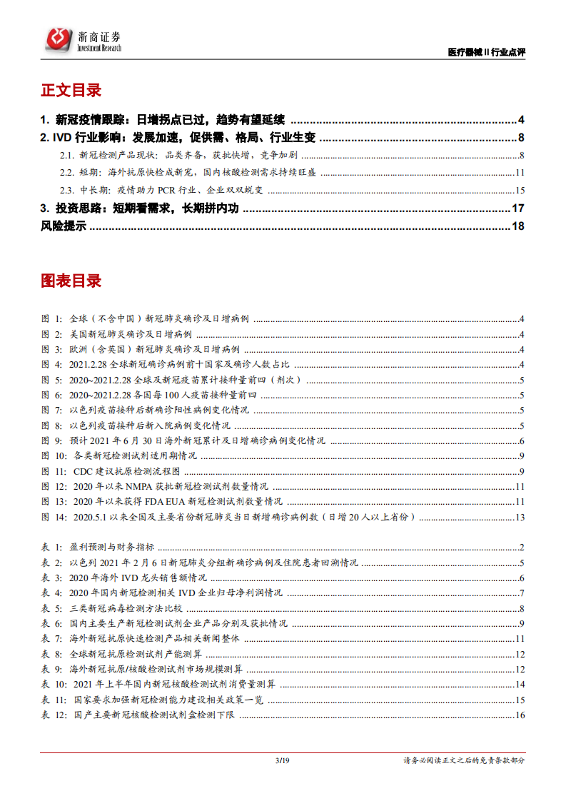医疗器械Ⅱ行业新冠疫情与IVD行业跟踪报告：疫情拐点已现，IVD行业生变-210302.pdf 第3页