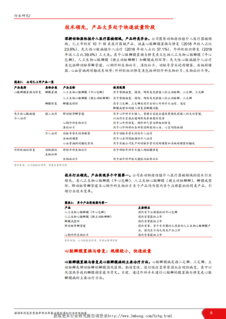 医药生物行业科创投资手册系列：佰仁医疗，动物源性植介入医疗器械供应商-190419.pdf 第6页