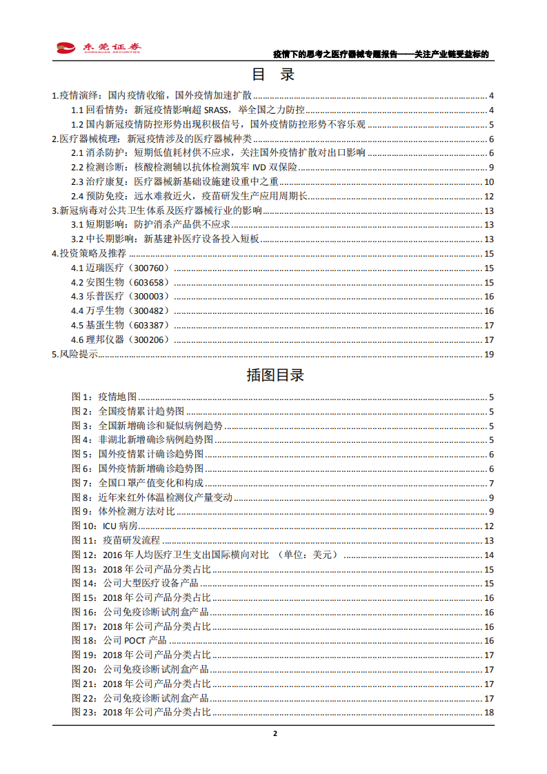 医药生物行业疫情下的思考之医疗器械专题报告：关注产业链受益标的-200306.pdf 第2页