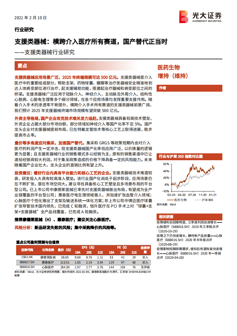 援类器械行业研究：支援类器械，横跨介入医疗所有赛道，国产替代正当时-210210.pdf 第1页