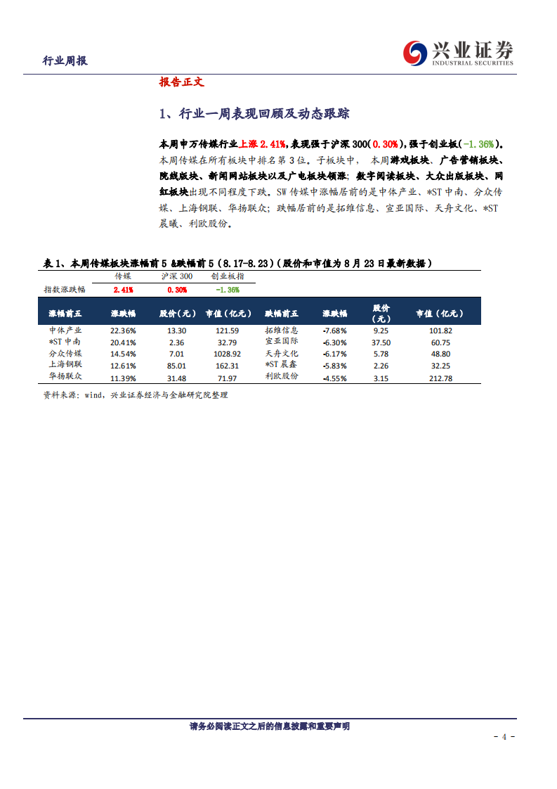 传媒行业：绩优股表现强势，继续推荐传媒龙头-20200823.pdf 第4页