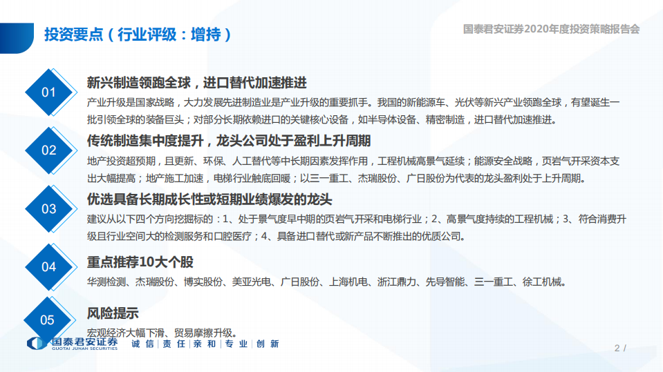 高端装备行业2020年度投资策略：全面进军高端制造，推动社会高质发展-191029.pdf 第2页