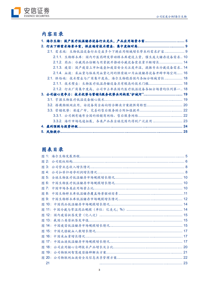 海尔生物-海尔生物深度报告：物联网医疗低温存储及生物安全解决方案行业领航者-200217.pdf 第3页