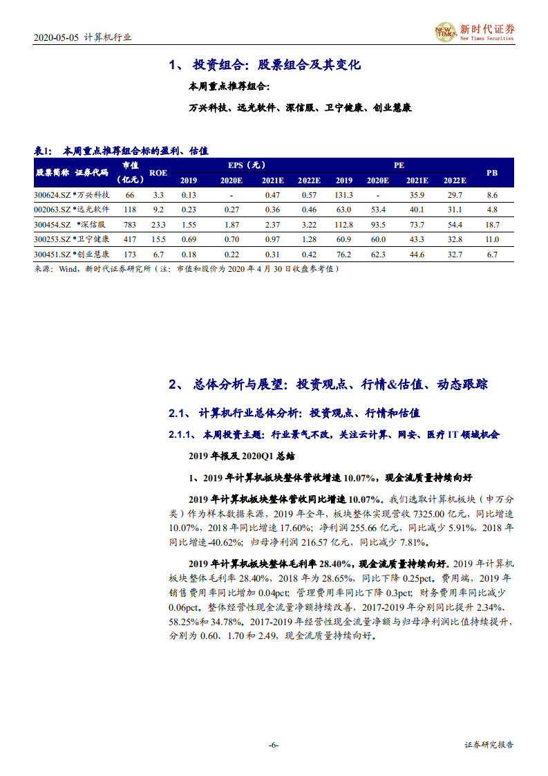 计算机行业：行业景气不改，关注云计算、网安、医疗IT领域机会-200505.pdf 第6页